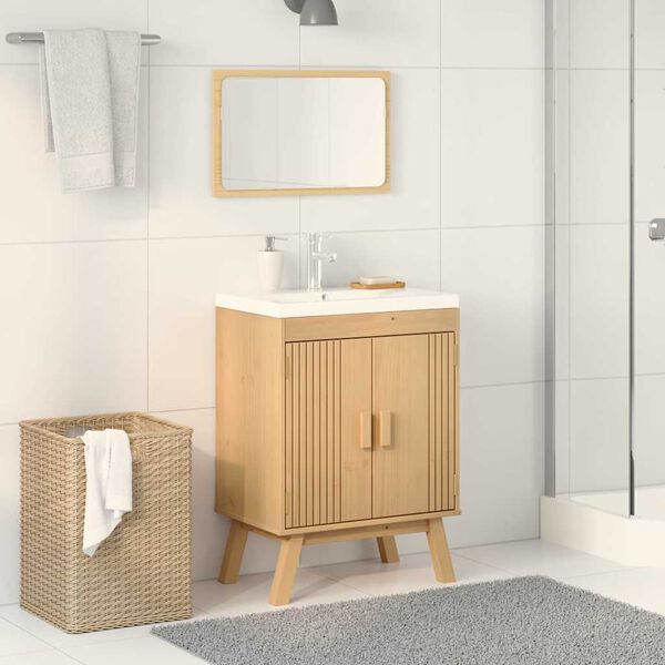 vidaXL Meuble de base Olden Marron 60 x 40 x 80 cm Bois de pin massif