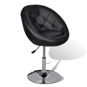 vidaXL Tabouret de bar Noir Similicuir