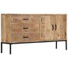 vidaXL Buffet 140x35x75 cm Bois de manguier massif