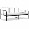 vidaXL Cadre de canap&eacute;-lit sans matelas noir m&eacute;tal 90x200 cm