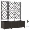 vidaXL Cache-pot de jardin 3 pc Marron 120 x 40 x 142 cm PP