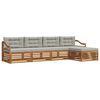 vidaXL Ensemble de canap&eacute;s d'ext&eacute;rieur 5 pcs Gris Naturel et Clair
