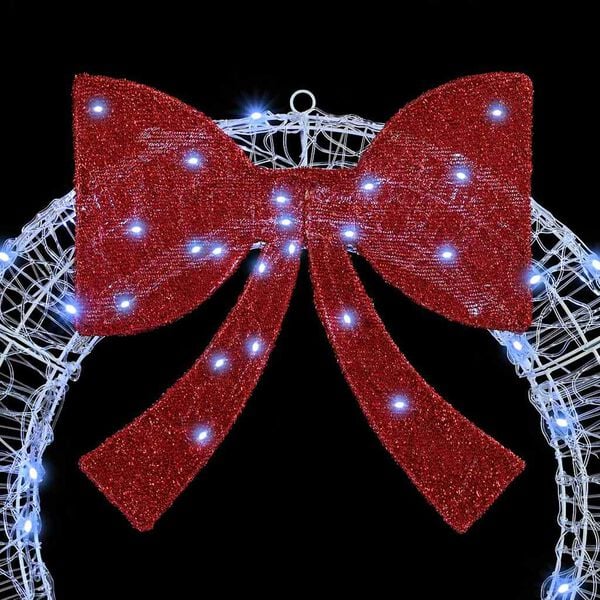 vidaXL Couronne avec 60 LED Blanc froid 75 cm Acrylique