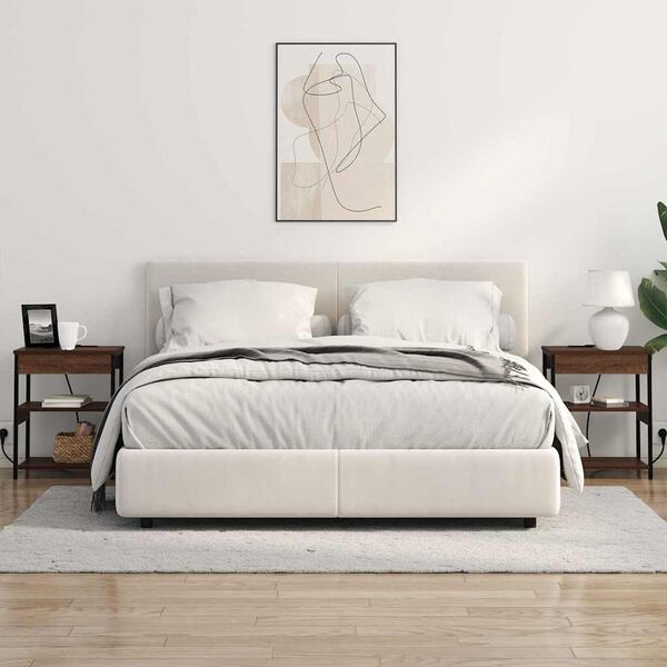 vidaXL Cabinet de chevet 2 pcs Ch&ecirc;ne brun 41 x 31 x 51 cm