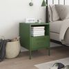 vidaXL Table de chevet vert olive 36x39x50,5 cm acier