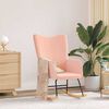 vidaXL Chaise à bascule Rose Tissu Sherpa