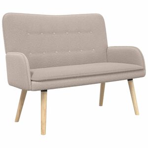 vidaXL Sofa 2 places Gris clair 115 x 61 x 87 cm Boucl&eacute;