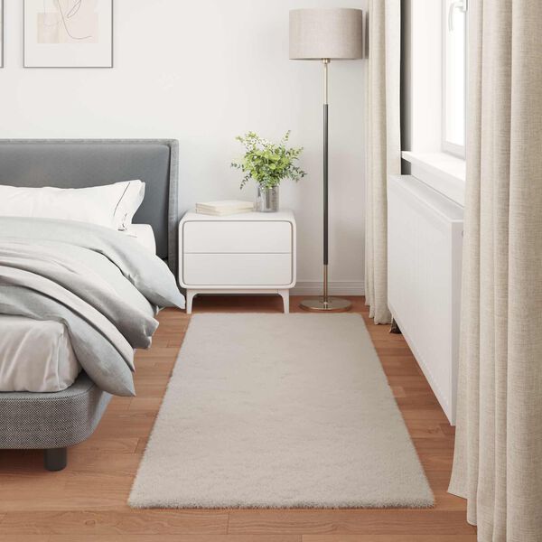 vidaXL Tapis en Fourrure Synth&eacute;tique de Lapin Olite Beige 100 x 200 cm