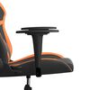 vidaXL Chaise de jeu de massage Noir et orange Similicuir