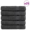 vidaXL Serviettes de douche de qualit&eacute; sup. SOLUND 25 pcs anthracite