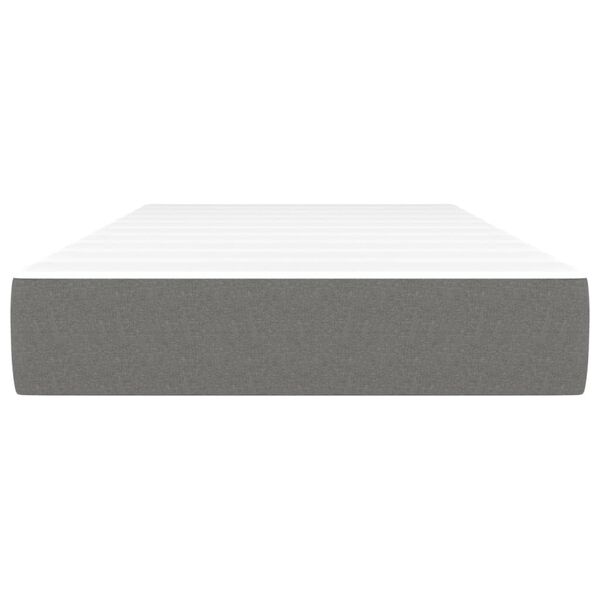 vidaXL Matelas de lit &agrave; ressorts ensach&eacute;s Gris fonc&eacute; 90x190x20cm Tissu