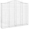 vidaXL Panier de gabions arqu&eacute; 200x30x160/180 cm Fer galvanis&eacute;