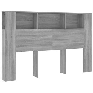 vidaXL Armoire de t&ecirc;te de lit Sonoma gris 160x18,5x104,5 cm