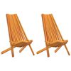 vidaXL Chaise 2 pc Marron Bois d'Acacia Massif