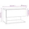 vidaXL Tables de chevet murales 2 pcs Ch&ecirc;ne fum&eacute;