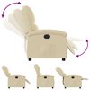 vidaXL Fauteuil inclinable électrique Crème Tissu