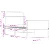 vidaXL Cadre de lit sans matelas 75x190cm chêne sonoma bois ingénierie