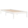 vidaXL Cadre de lit sans matelas blanc bois massif
