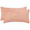 vidaXL Housse de coussin 2 pc HOUTEN Rose 40 x 80 cm Boucl&eacute;
