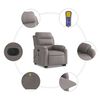 vidaXL Fauteuil inclinable de massage &eacute;lectrique Taupe Tissu