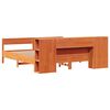 vidaXL Lit biblioth&egrave;que sans matelas cire marron 180x200 cm pin massif