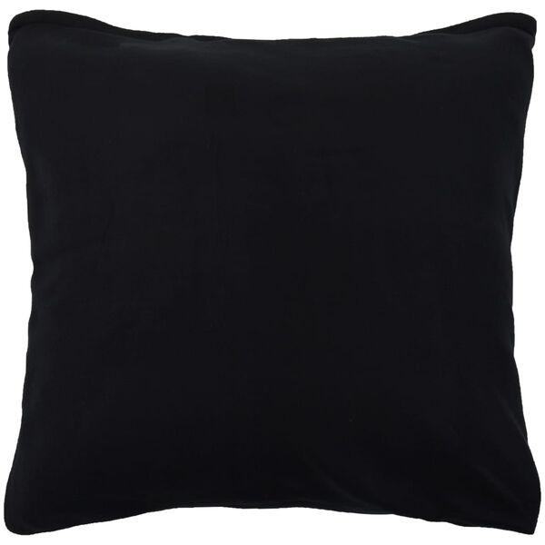 vidaXL Ensemble de literie 4 pcs Molleton Noir 200x200/80x80 cm