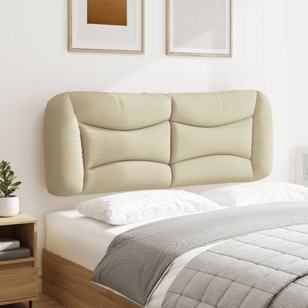 vidaXL Coussin de t&ecirc;te de lit Hvar cr&egrave;me 140 cm tissu