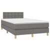 vidaXL Sommier &agrave; lattes de lit avec matelas Gris fonc&eacute; 120x200cm Tissu