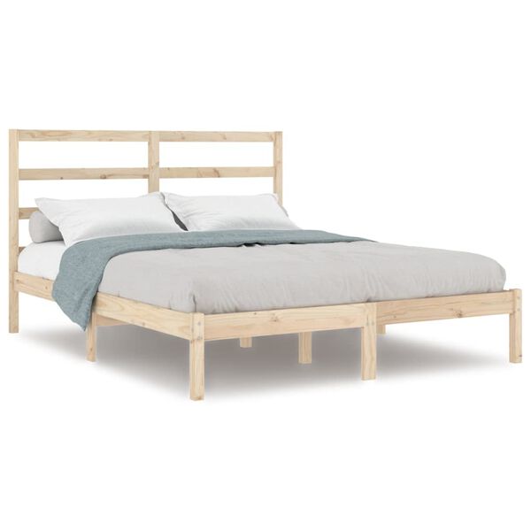 vidaXL Cadre de lit sans matelas 120x190 cm bois massif