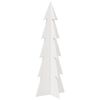 vidaXL Arbre de No&euml;l en bois pour d&eacute;coration blanc 112 cm pin massif