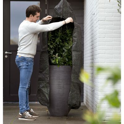 Capi Housse d'hivernage pour plantes 100x200 cm Imprimé noir et vert