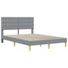 vidaXL Cadre de lit avec matelas Gris clair 120 x 190 cm tissu