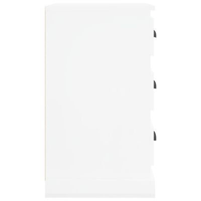 vidaXL Table de chevet blanc brillant 39x39x67 cm bois d’ingénierie