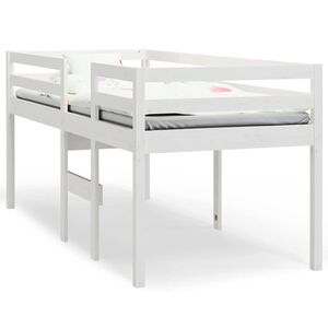 vidaXL Lit haut sans matelas blanc 75x190 cm bois de pin massif