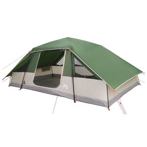 vidaXL Tente familiale avec auvent imperm&eacute;able 10 personne Vert