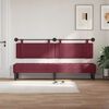 vidaXL T&ecirc;te de lit suspendue Uni Bordeaux 210 x 55 x 5 cm tissu
