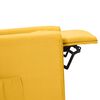 vidaXL Fauteuil de massage Jaune Tissu