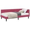 vidaXL Cadre de lit d'angle avec matelas 2 pc Bordeaux 90 x 190 cm