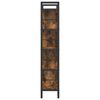 vidaXL &Eacute;tag&egrave;re Ch&ecirc;ne fum&eacute; 75 x 30 x 156 cm Bois d'ing&eacute;nierie