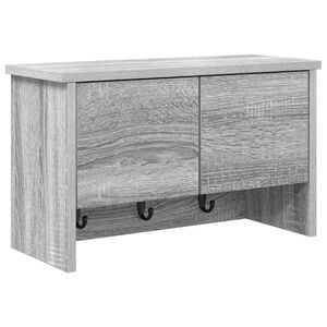 vidaXL Porte-manteau mural avec &eacute;tag&egrave;re Gris Sonoma 50 x 20 x 30 cm