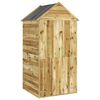vidaXL Abri &agrave; outils avec porte 107x107x220 cm Bois de pin impr&eacute;gn&eacute;
