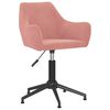 vidaXL Chaises pivotantes &agrave; manger lot de 4 rose velours