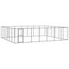vidaXL Chenil d'ext&eacute;rieur pour chiens Acier 50,82 m&sup2;