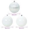 vidaXL Set de Boules de No&euml;l XXL 4 pcs Blanc Plastique