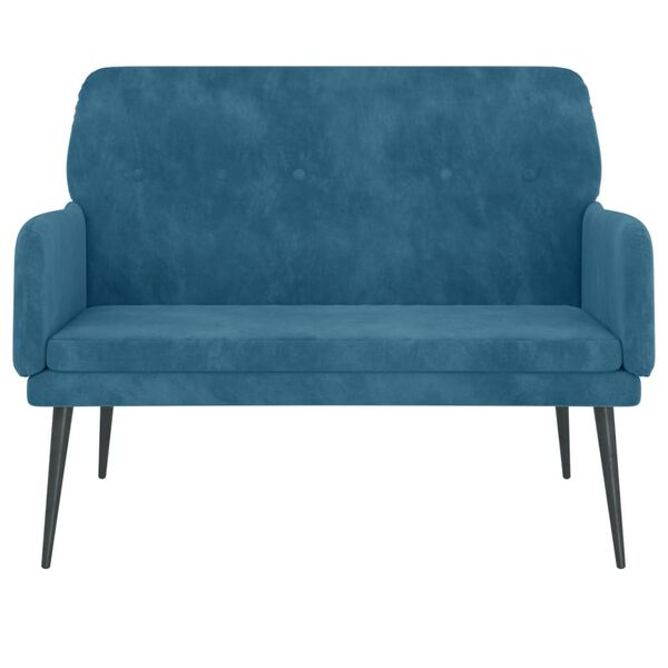 vidaXL Banc Bleu 108x79x79 cm Velours