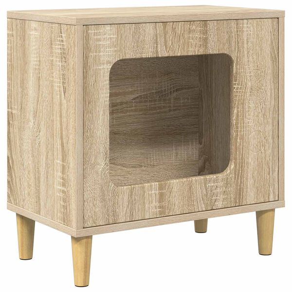 vidaXL Maison pour chat Sonoma 51 x 30 x 52 cm Bois d'ing&eacute;nierie