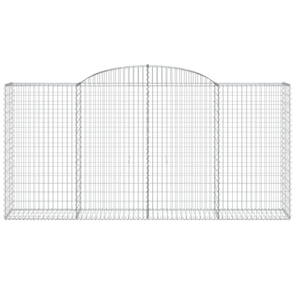 vidaXL Paniers à gabions arqués 30 pcs 300x50x140/160 cm fer galvanisé