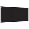 vidaXL Protection de cuisine Noir 90 x 40 cm verre trempé