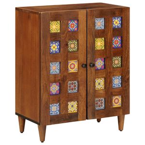 vidaXL Buffet Noyer 60 x 33 x 75 cm Bois de mangue massif