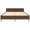vidaXL Cadre de lit sans matelas marron fonc&eacute; 120x190 cm tissu